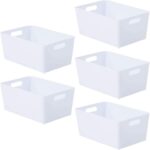 Niftii Handled small storage baskets – White