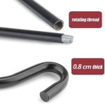Jermily Garden shepherd crook hooks – Black – 2-pack - Image 3