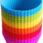 NIWWIN Individual reusable silicone cupcake cases – 24 Count (Pack of 1) – 1800 ml – 24-pack