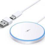 OANDYS Magnetic Wireless Charger Fast Apple Mag-Safe Charger for iPhone 17 Pro Max/17 Pro/17 Air/17/16/15/14/13/12 Series – White Magnetic Wireless Charger