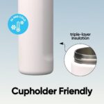 Owala FreeSip Insulated Stainless Steel Water Bottle, 710 ml, Iced Breeze – White – 24 Fluid ounces - Image 4