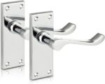 XFORT Lever door-handle pair – Polished Chrome