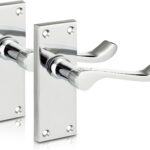 XFORT Lever door-handle pair – Polished Chrome