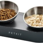 PETKIT Raised stainless-steel pet bowls – Black – 275 ml