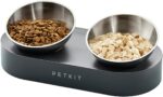 PETKIT Raised stainless-steel pet bowls – Black – 275 ml