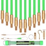 Fibreglass cable routing rods – Green – 10-pack