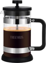 TBGENIUS Glass French-press cafetiere – Black – 0.6 litres