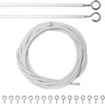 Armo Home Net curtain suspension-wire kit – Silver – 8-pack