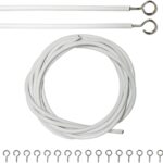 Armo Home Net curtain suspension-wire kit – Silver – 8-pack