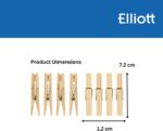 Elliott hardwood clothes pegs, 36 pack – 36 Count Hardwood – Beige - Image 5