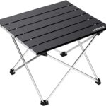 Roll-top folding camping table – Folding Table – Small – Silver