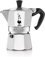 Stovetop moka coffee pot – Moka Express – Silver – 0.19 litres