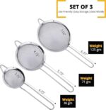 Jojeys Fine-mesh kitchen sieve set – Silver - Image 3