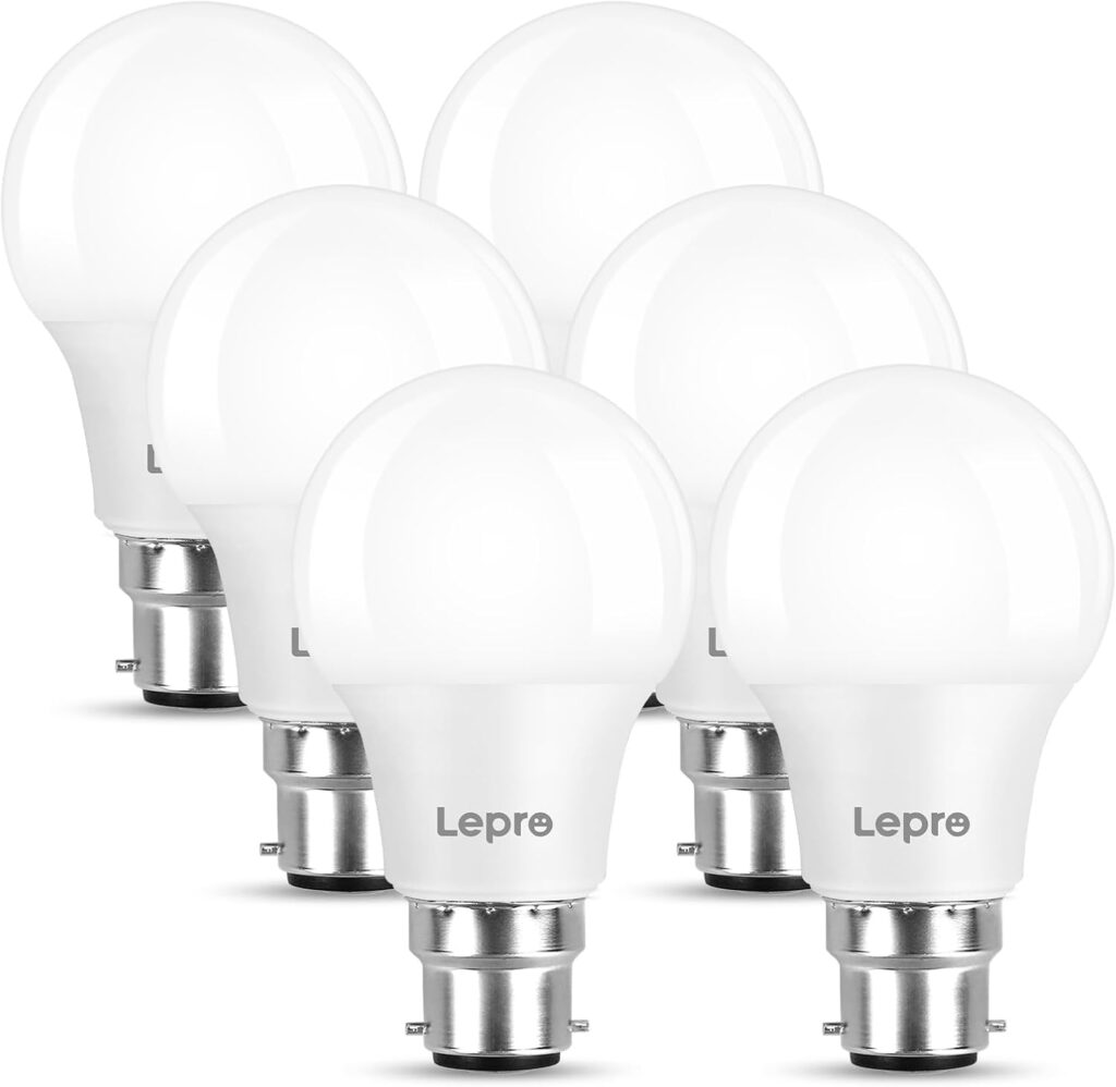Lepro B22 warm-white LED bulbs, 6 pack