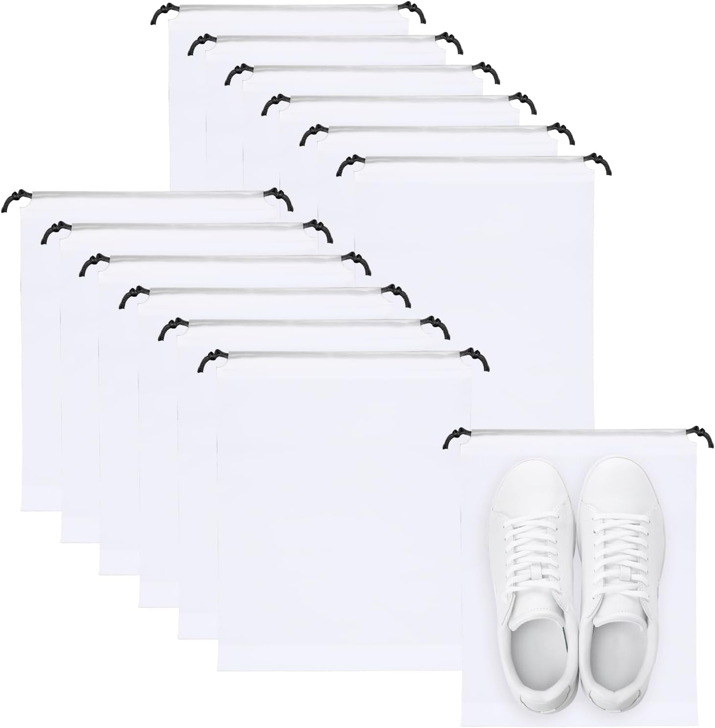 12 Pcs Shoe Bags for Travel Waterproof Dustproof Storage Bag – Transparent, 10-pack 12 Pcs Shoe Bags for Travel Waterproof Dustproof Storage Bag – Transparent – 10-pack - Image 1