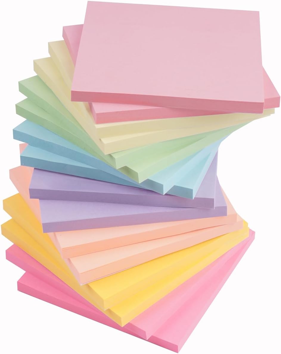 MIUTME Bright self-stick notes, 16 pads – 3x3 inches, Pastel MIUTME Bright self-stick notes, 16 pads – 3x3 inches – Pastel - Image 1