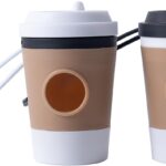 SLSON Dog waste-bag dispenser – Coffee – 2-pack