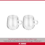 Double-wall glass coffee cups – 1 Pack (2 Glasses) – Transparent – 275 ml - Image 2