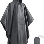Reusable rain poncho – Grey