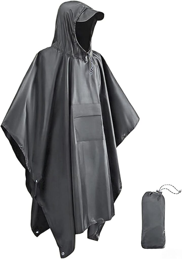 Reusable rain poncho – Grey