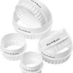Tala Round reversible pastry cutters – White – 6-pack
