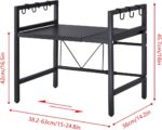 Expandable over-microwave shelf – Expandable Microwave Rack – Standard – Black / 2-tier - Image 2