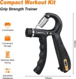 GRIFEMA GA5003 Adjustable Hand Grip Strengthener, 5–60 kg, Counter, Black - Image 2