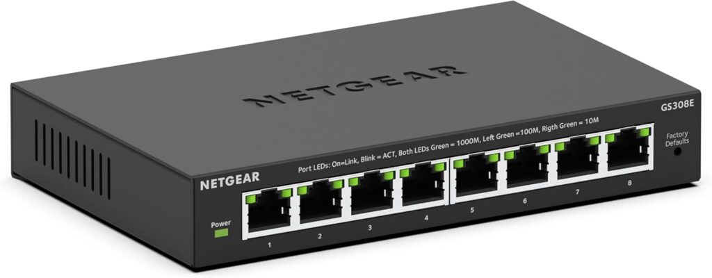 Managed Gigabit network switch – black