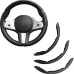 Segmented steering wheel cover – Black – 3-pack