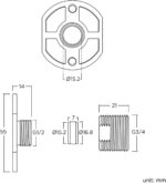 Nes Home Shower-bar mounting bracket kit - Image 5