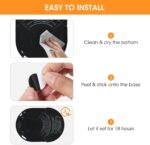 Adhesive appliance sliding feet – 16 Pcs-black - Image 7