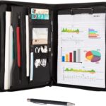 Zipped A4 portfolio folder – Black-001