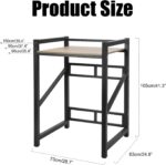 tekrabea Over-washer utility shelf stand – Black - Image 3