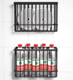 EigPluy Adhesive cabinet-door storage baskets – Black – 3 kg - Image 8