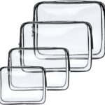 Empty transparent airport liquid-security bags – 4-pack