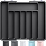 Aujen Expandable cutlery drawer tray – Black