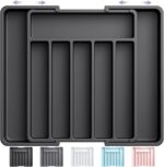 Aujen Expandable cutlery drawer tray – Black
