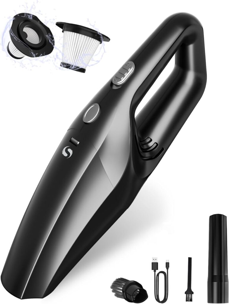 SERVOMASTER Rechargeable handheld car vacuum, black