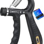 GRIFEMA GA5003 Adjustable Hand Grip Strengthener, 5–60 kg, Counter, Black