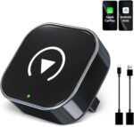 Wireless adapter for compatible wired CarPlay systems – Dark Gray