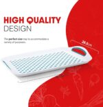 Non-slip handled serving trays – Blue/White – 2-pack - Image 2