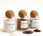 Livabl Cork-ball kitchen canisters – 500ml – Transparent – 500 ml