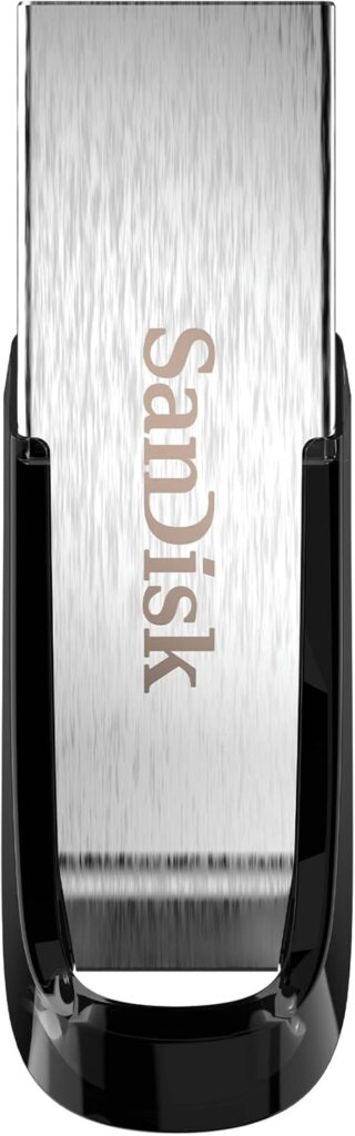 SanDisk Ultra Flair USB 3.0 Flash Drive, 128GB, Silver and Black