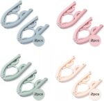 Foldable travel clothes hangers – M – 8 Pack - Green/Blue/Pink/Beige – 8-pack - Image 2