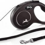 flexi Retractable cord dog lead – S: 5m (max. 12kg) – black