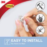 Command Decoration Clips (20 clips) | Adhesive Clips for Hanging Fairy Lights – Clear - Image 4