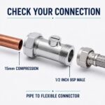 Pipestation Compression isolation valve – 15mm – Silver - Image 3