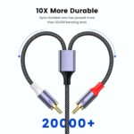 MOSWAG 2RCA Male to 2RCA Male Phono Cable 1m – Black – 24-pack - Image 5