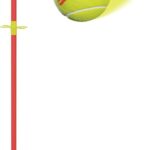 Pole-mounted tethered tennis set – 8.3 x 70 x 24 cm – Red and Yellow