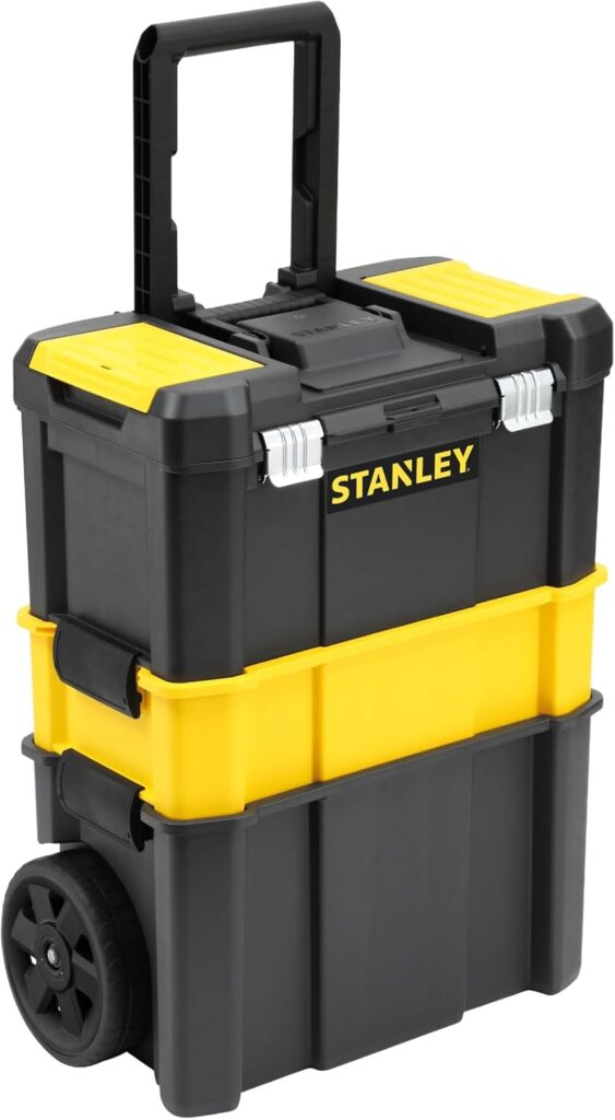 STANLEY Stacked rolling workshop toolbox – Black